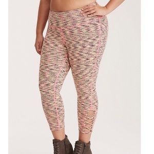 Torrid spacedye strappy crop Active leggings